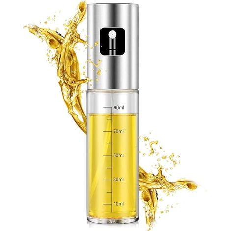 Bouteille d'huile et de vinaigre en acier inoxydable et verre, 100 ml, anti-goutte, avec distributeur. (1/5)