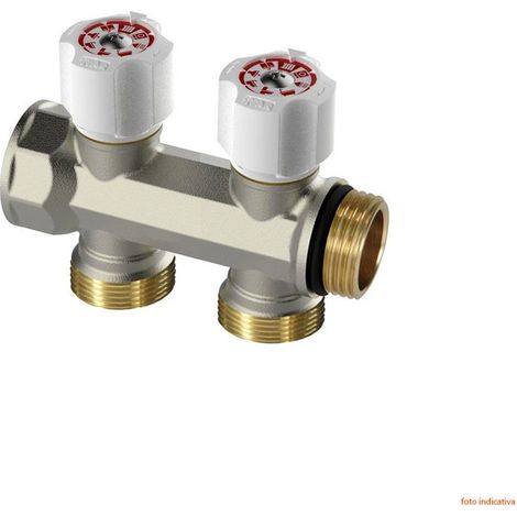 CI 490 N Collettore componibile serie EASY LOCK (interasse 40 mm) - 2 vie da 3/4" 507300N