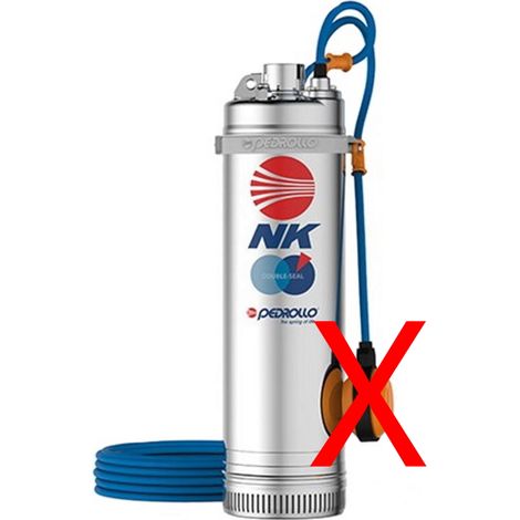 Bomba sumergible de agua clara Pedrollo NK 4/4 en INOX SIN flotador para depósito 0,75 kW trifásica cable de 5" de 10 metros (1/2)
