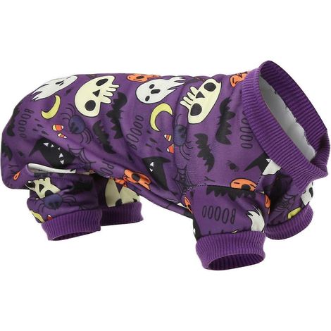 Costumes d'Halloween pour chiens, vêtements de fête pour animaux de compagnie, vêtements drôles et originaux pour chiens, t-shirts pour chiens (L) (1/2)