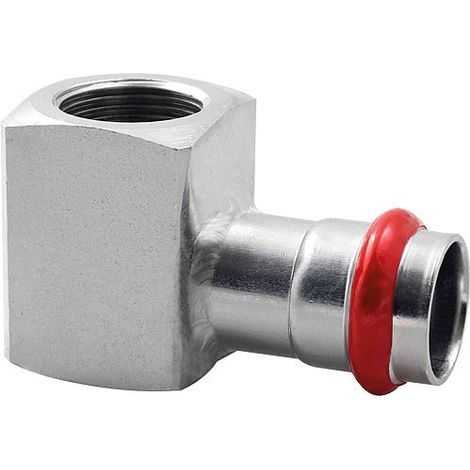 Acier C Contour V raccord A sertir Coude de reduction avec sortie femelle 22 mm X DN 20 (3/4")