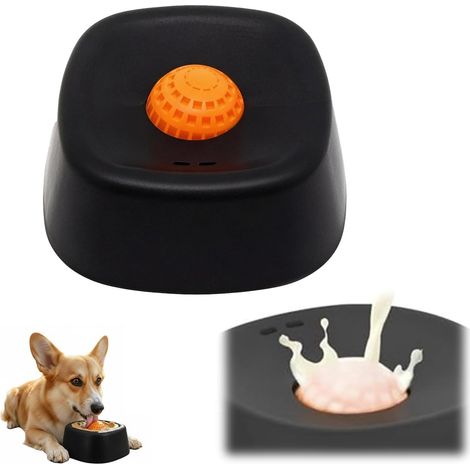 Comedero lento, cuenco para lamer para mascotas, apto para golosinas líquidas, comedero divertido con bola giratoria, juguete interactivo para mascotas, ayuda a aliviar la ansiedad y el aburrimiento — (1/5)