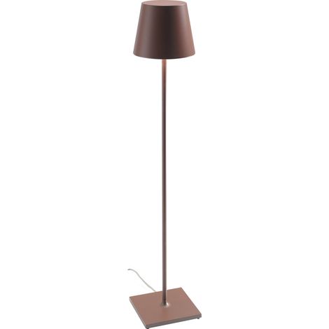 Lampadaire Poldina Corten 230V Avec Prise Lampadaire 28X150Cm Design Moderne En Aluminium (1/4)