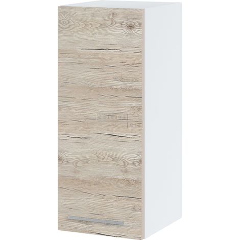Meuble haut de cuisine Bellissi Noyer Blanchi 1 porte L 30 cm