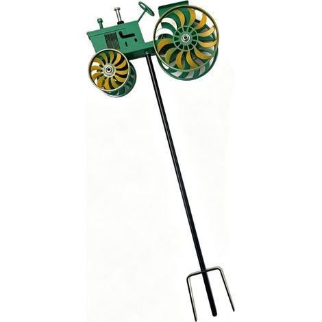Décoration de jardin tracteur vent Sculpture tracteur vent
