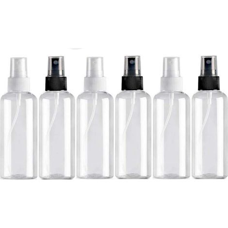 6PCS 100ml Spray Bottle, Empty Reusable Plastic Travel Bottle, Transparent Pocket Atomizer, Spray Bottles, Cosmetic Spray Caps (1/5)