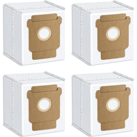 Pack of 4 vacuum cleaner bags for iRobot Roomba Combo 2 Essential Q0520, Roomba 105 Combo, Plus 405 Combo, Plus 505 Combo