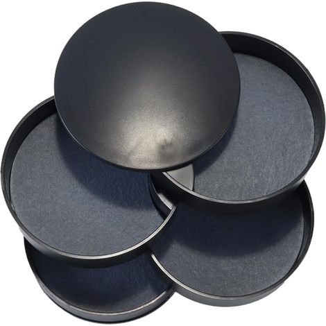 Boîte de rangement ronde rotative multicouche pour boucles d'oreilles, 4 niveaux pour bagues, boucles d'oreilles, colliers (1/5)