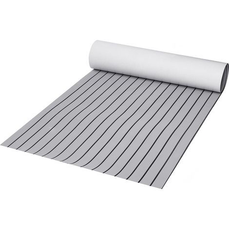 300 x 90 x 0,6 cm selbstklebende EVA-Yachtmatte, Bootsboden – Grau