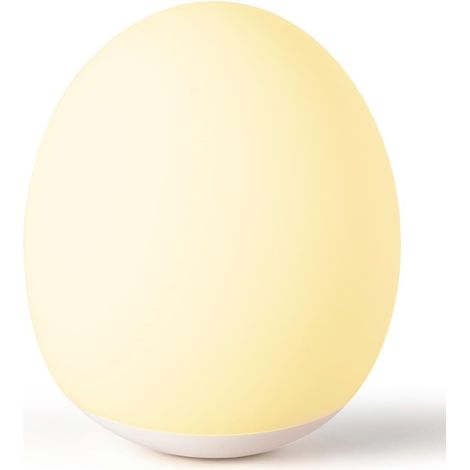 Veilleuse en silicone pour bébé, veilleuse en forme d'œuf pour chambre de bébé, intensité variable à 3 niveaux et minuterie de 30 minutes, lampe de nuit portable pour allaitement, chambre d'enfant (1/5)