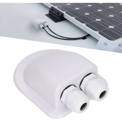 Boîte de jonction de câbles, support de montage solaire photovoltaïque, base blanche (1/5)