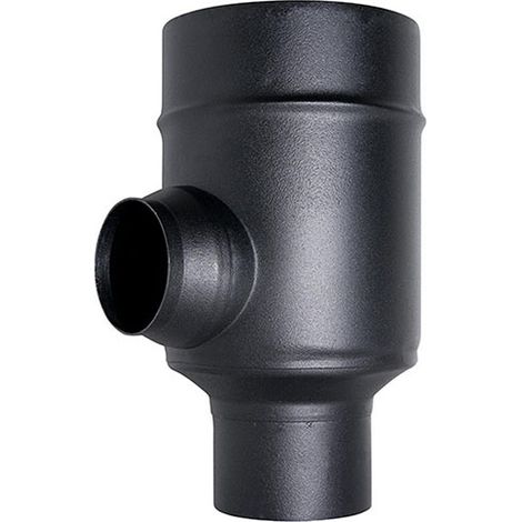 Canna fumaria tubo coassiale Elemento sdoppiatore nero D. 100/150 CE in acciaio 316 per stufa pellet Made in Italy UNI 1856/2