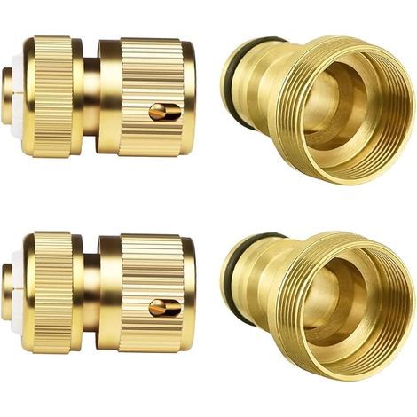 Adaptador de manguera para mezclador roscado, conector universal de manguera de grifo de cocina y conector rápido de extremo para grifo estándar roscado interior (1/3)