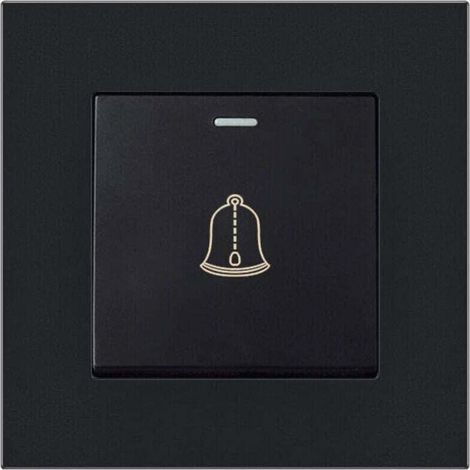 Bouton de sonnette extérieur, interrupteur de sonnette 220-250V avec panneau en verre trempé. Ce bouton poussoir de carillon étanche fonctionne sans fil et mesure 3,38 pouces de diamètre.