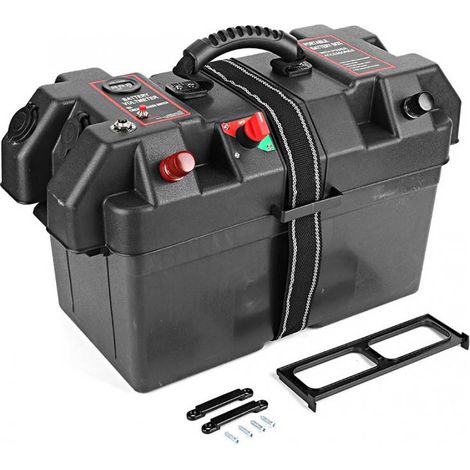 Multifunctional outdoor battery case/box with USB port, 12V cigarette lighter socket, battery case for car and yacht. (1/5)