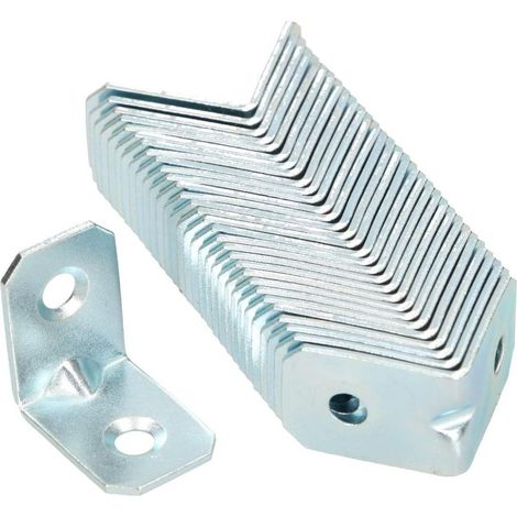 KOTARBAU Lot de 50 raccords coudés en acier galvanisé 25 x 25 x 18 mm (1/5)
