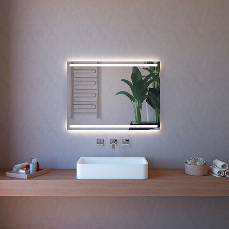 Miroir de salle de bain 100x70cm LED Bluetooth anti-buée ETR113