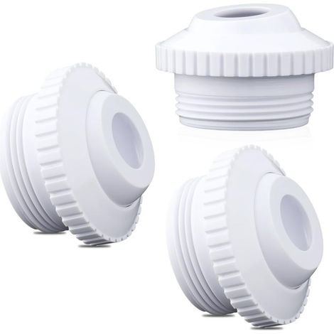 3pcs Buses de Jet de Piscine, Pratique Jet d'Entrée de Globe Oculaire de Débit Blanc Pool Jet Nozzles Jet de Retour de Piscine pour Accessoires de Bec de Piscine (1/5)