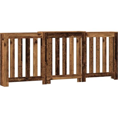 Cache-radiateur vieux bois 205x21,5x83,5 cm bois d'ingénierie