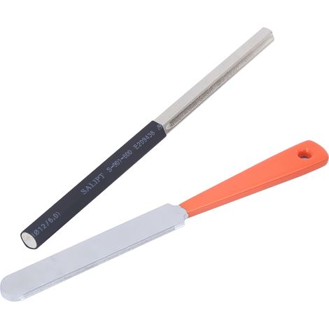 Lot de 2 limes pour frettes de guitare et tiges de polissage hexagonales en acier inoxydable pour instruments à cordes (1/5)