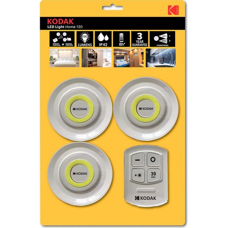 Faretto cob led KODAK armadio lampada emergenza luce adesivo telecomando 4pz (1/5)