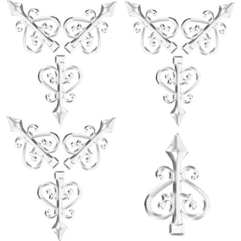 10 Pièces Métal Poteaux De Clôture Pointes, Pointes De Clôture Décoratives En Acier Inoxydable, Finials Élégants pour Clôtures, Décoration De Clôtures, 15 10 CM, pour Jardin, Cour (1/5)