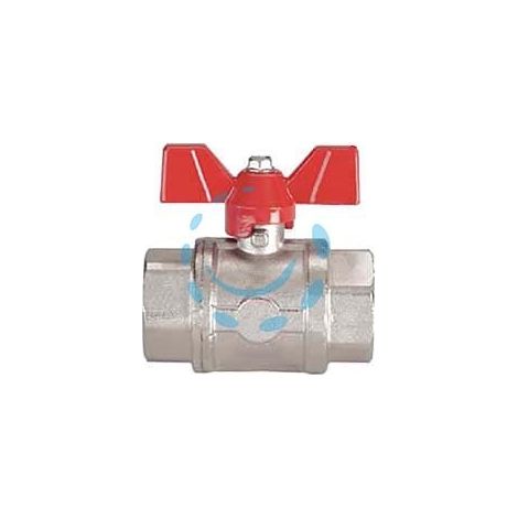 VALVOLA A SFERA F/F CON MANIGLIA A FARFALLA - FF 3/8"