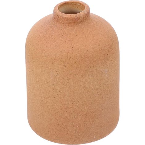 Vase en Céramique Marron Mat Style Nordique Simple et Élégant Surface Polie Terne et Finition Soignée pour Décoration Bureau ou Chambre D'étude (1/5)