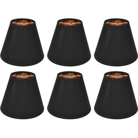 6 abat-jour en tissu à clipser, ampoule E14, pour lampe de table, lustre, lampadaire et applique murale, décoration chambre, style cosy (1/4)