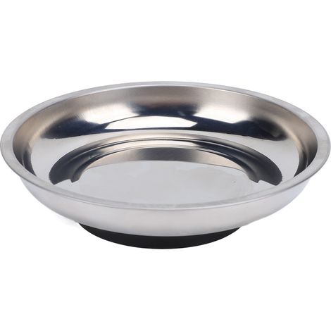 Ortviai Bac à pièces magnétique rond en acier inoxydable 150 mm, 1000–1200 Gauss – VT13568B (1/5)