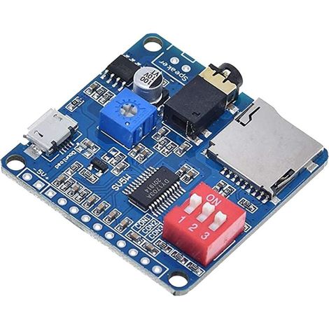 Module de Lecture Vocale DY-SV5W pour Lecteur Musique MP3 Amplificateur Carte SD/TF 5W DéClencheur D'E/S UART IntéGré (1/4)