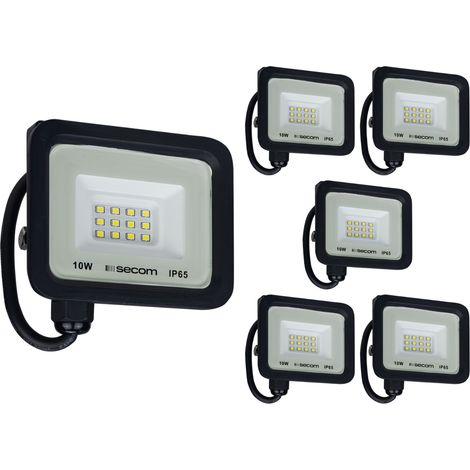 Confezione da 6 proiettori LED TenkoS2 da 10 W, 800 lm, IP65, 10.