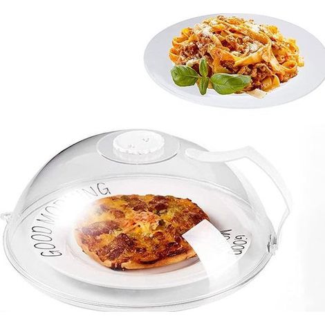 Runder Mikrowellendeckel – Kunststoffkuppel – Transparent – Mit Griff und atmungsaktiver Kappe – Geeignet für den Einsatz zu Hause und in der Gastronomie (1/5)