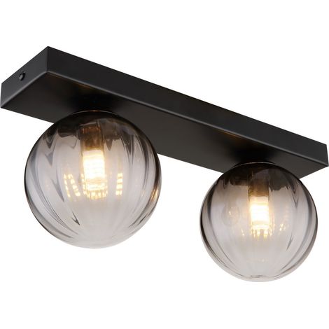 Globo - aplique de pared - Dallerta - negro - vidrio vidrio (1/5)