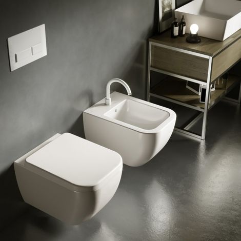 HATRIA Bianca bidet sospeso 36,0x52 1f senza fori laterali bianco codice prod: Y1X501 (1/3)