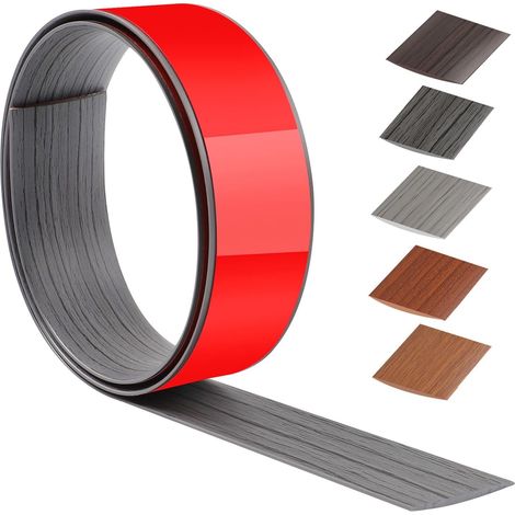 100 cm X 4 cm Barre De Seuil Adhesive, Seuil De Porte Adhesif PVC, Barres De Transition De Seuil Pour Cuisine, Salon, Pour Joindre Les Renfoncements Du Sol, Du Carrelage Ou Du Tapis(Gris Foncé) (1/5)