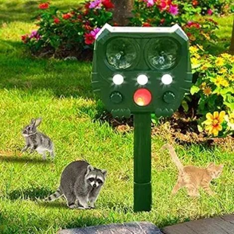 Repulsif Chat Exterieur, Répulsif Chat Ultrason, Repulsif Chat Solaire, Étanche Répulsif Ultrason Anti Rongeurs avec Détecteur de Mouvement pour Chats Chiens Souris Ratons Animaux Sauvages (1/4)