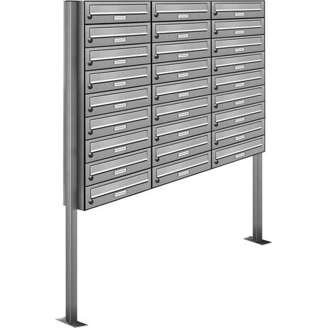 27er Edelstahl Stand Briefkasten Anlage Freistehend (1/5)