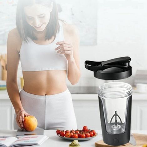 1 Farbe: Cremeweiß Material: Kunststoff batteriebetriebener automatischer Mischbecher hitzebeständiger elektrischer Kaffeerührer.