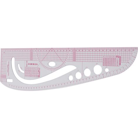 Professionelles, multifunktionales, transparentes Schneiderlineal aus Kunststoff für Kostümdesign, hohe Präzision. (1/5)