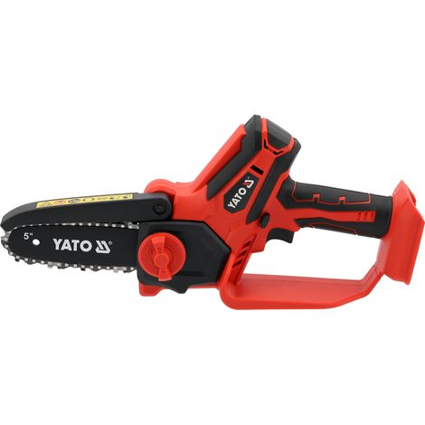 YATO Motosierra inalámbrica de 18 V, mini de 6 pulgadas, corte de 158,5 mm, motosierra inalámbrica para jardín, ligera, corte preciso, incluye batería y cargador, ahorro de energía