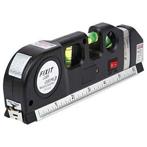 Niveau laser multifonction avec mesure laser et ruban à mesurer de 2,4 mètres (8 pieds), règles standard et métriques réglables. (1/5)