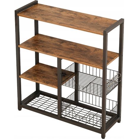 Retro dunkelbraun Küche Bücherregal 80CM (1/4)