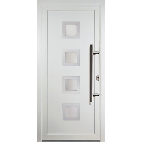 Puertas de casa exclusivo modelo 84, dentro: blanco, fuera: blanco ancho: 108cm, altura: 208cm chapa derecha