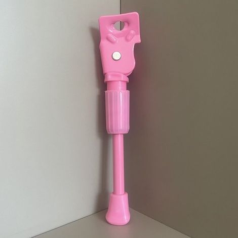 Porte-vélos enfant - Support latéral pour VTT - Fixation antidérapante - Installation facile - 40 cm - Rose - Alliage d'aluminium rose (1/4)