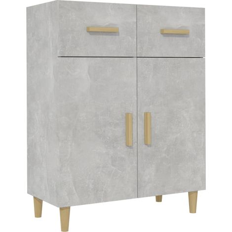 Credenza buffet cassettiera mobile contenitore organizer cucina soggiorno soggiorno 69,5 x 34 x 89 cm derivati del legno grigio 020032004