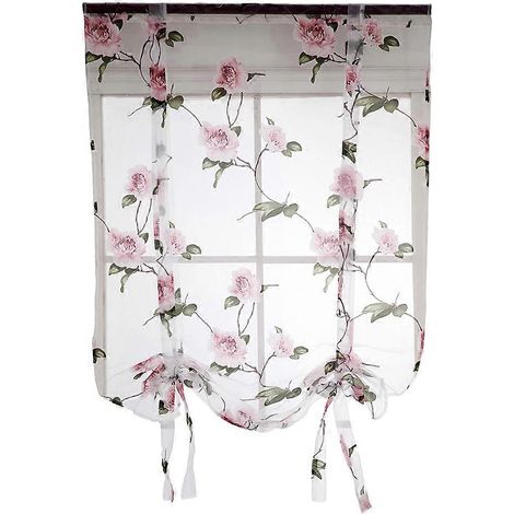 Rideaux semi-transparents à motif floral romain pour chambre à coucher (1 pièce) (1/5)