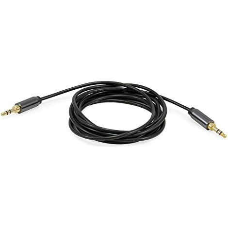 Câble audio mini jack 3,5mm mâle vers mini jack 3,5mm mâle boîtier métallique haute qualité 2,5m (1/4)
