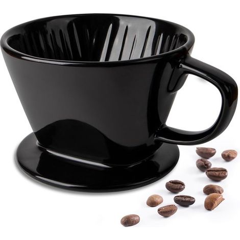 Porzellan Kaffeefilter Kaffeefilter zum Aufbrühen für 2 4 Personen Bodendurchmesser 9,5 cm Filterpapier nicht enthalten Für Gläser und Wasserkoch (1/5)