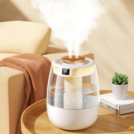 2-in-1 Luftbefeuchter, 2 l, gebürstetes Design, leiser Doppelbetrieb, 3 Modi mit Digitalanzeige und Nachtlicht, für Schlafzimmer oder Büro (1/3)